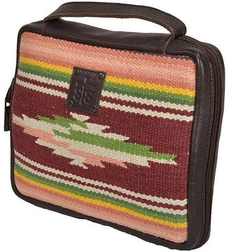 STS Ranchwear Buffalo Girl Serape Tablet & Book Cover Maroon/Pink/Green One Size --|-- 889