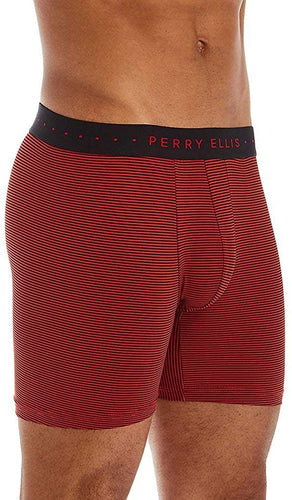 Perry Ellis Men's Stripe Designed Boxer Shorts Relaxed Fit --|-- 5422