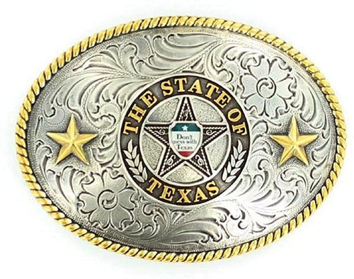Nocona Belt Co. Womens MF The State Of Texas Buckle Silver --|-- 6380