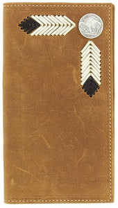 M&F Western Buffalo Nickel Rodeo Wallet Wallet Medium Distressed Brown One Size --|-- 19770