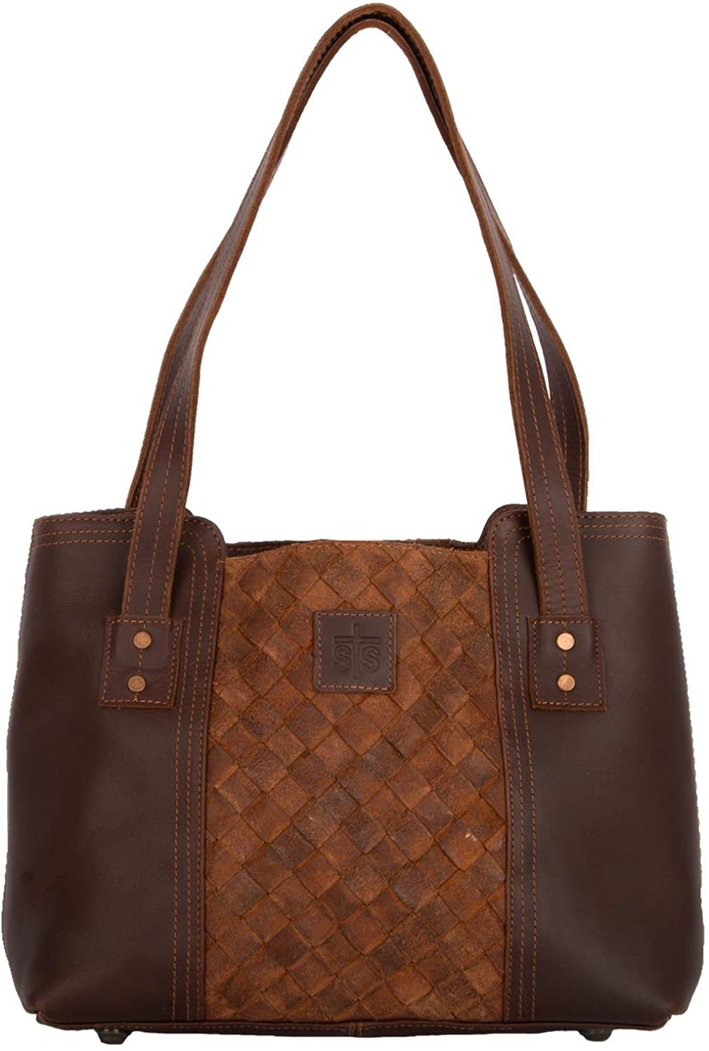 Sts Ranchwear Basket Weave Small Tote Brown One Size --|-- 734