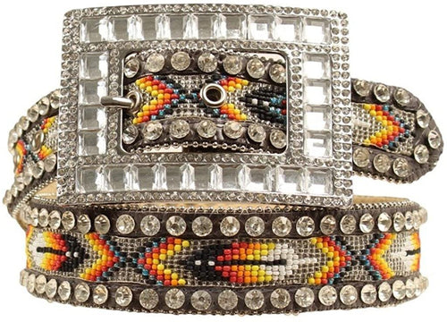 Nocona Belt Co. Women'S Southwest Beaded Inlay Rhinestone Multi Medium --|-- 939