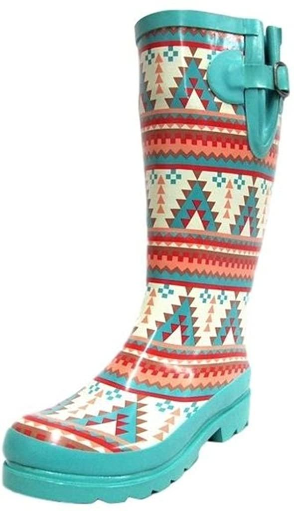 Blazin Roxx Women's Dakota Southwestern Rain Boot Round Toe - 58110 --|-- 3314