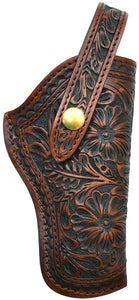 3D Western Holster Revolver Right Hand Floral Closed Muzzle Tan DHOL11 --|-- 19228