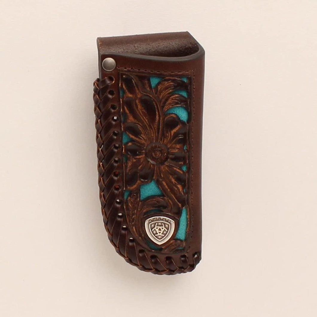 Ariat Leather Turquoise Inlay - Knife Sheath --|-- 19948