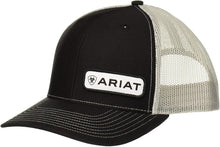 Load image into Gallery viewer, ARIAT Men&#39;s Offset Name Patch Mesh Back Cap, Black, One Size --|-- 19346
