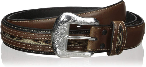 Nocona Belt Co. Men's Top Hand Black Middle Inlay, 28 --|-- 116