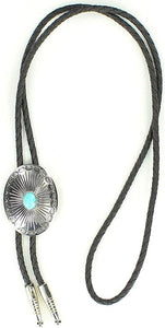 M&F Western Bolo Tie Silver/Turquoise Concho Pendant One Size --|-- 12488