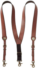 Load image into Gallery viewer, Nocona Belt Co. Men&#39;s Standard Bullet Concho Gallus Leather Suspenders, Brown, Large --|-- 1031
