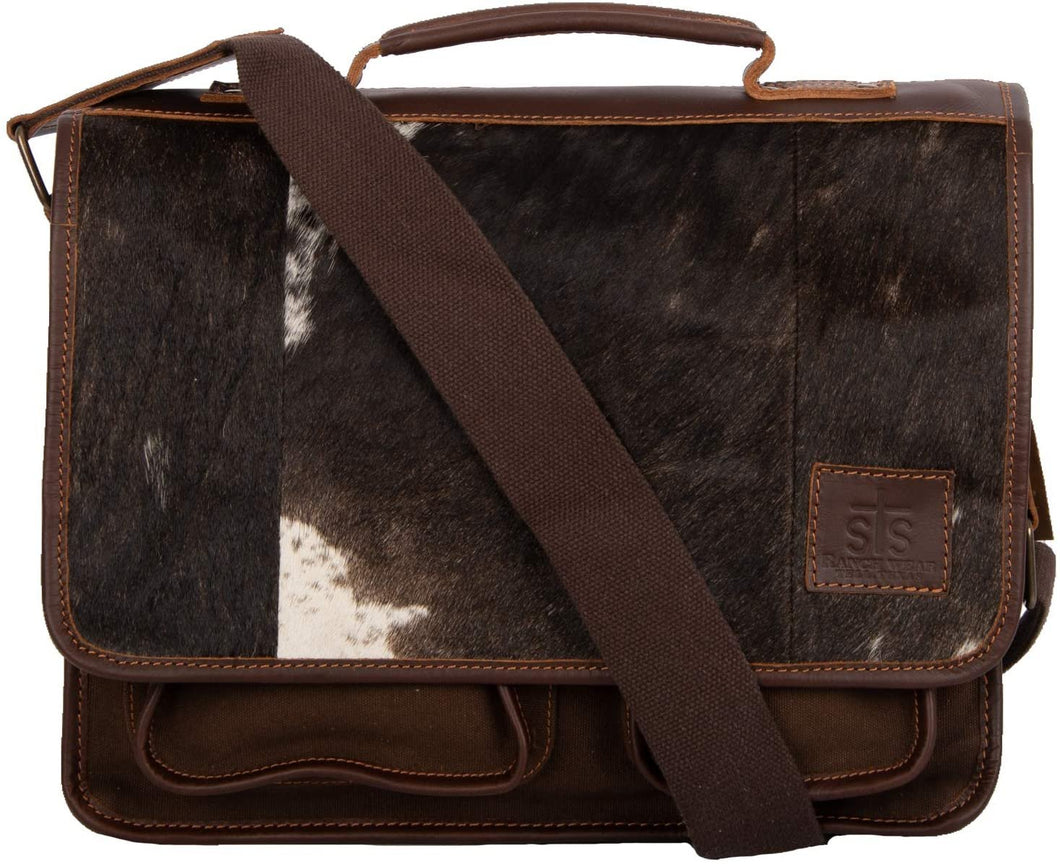 STS Ranchwear Cowhide Messenger Cowhide/Tornado Brown One Size --|-- 748