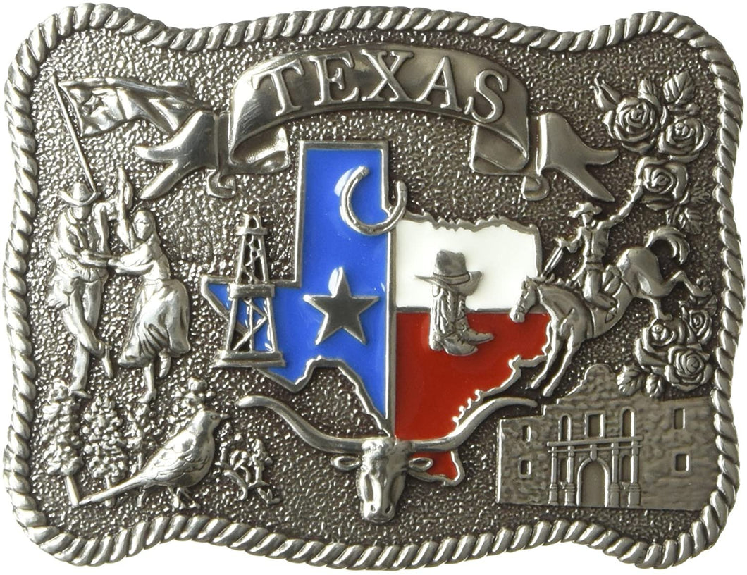 Nocona Men's Texas Scene Scalop Buckle, multi/color, One Size --|-- 1048