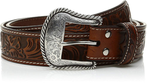 Nocona Men's Floral Embose Western Bucle, Tan, 30 --|-- 1215