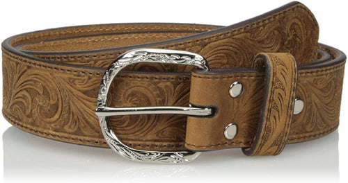Nocona Belt Co. Men's Nocona Basic Scroll Embose Black Tan --|-- 14800
