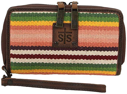 STS Ranchwear Buffalo Girl Serape Kacy Organizer Maroon/Pink/Green One Size --|-- 863