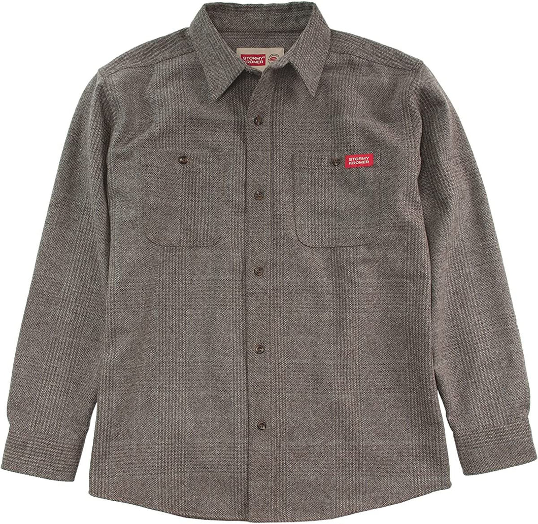 Stormy Kromer The Wool Shirt - Men's Long Sleeve Button Down Shirt with Yarn Dyed Plaid Twill --|-- 17578