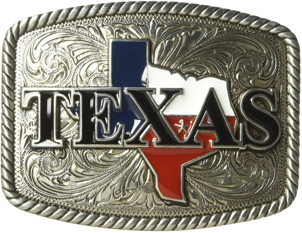 Nocona Men's Rounded Square Painted Texas Buckle --|-- 17968