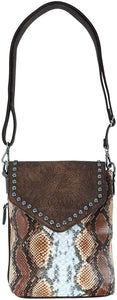 M&F Western Angel Ranch Python Messenger Bag Brown One Size --|-- 15289