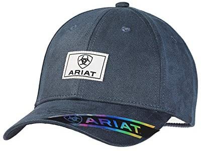 Ariat Men Logo Patch Snap Back Ball Cap (Navy Oilskin, One Size) --|-- 17777