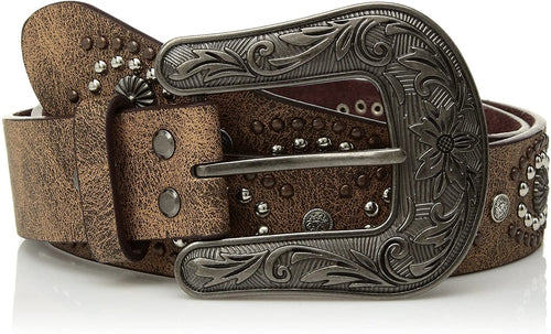 Nocona Belt Co. Women's Oval Center Stud Design Belt --|-- 18832