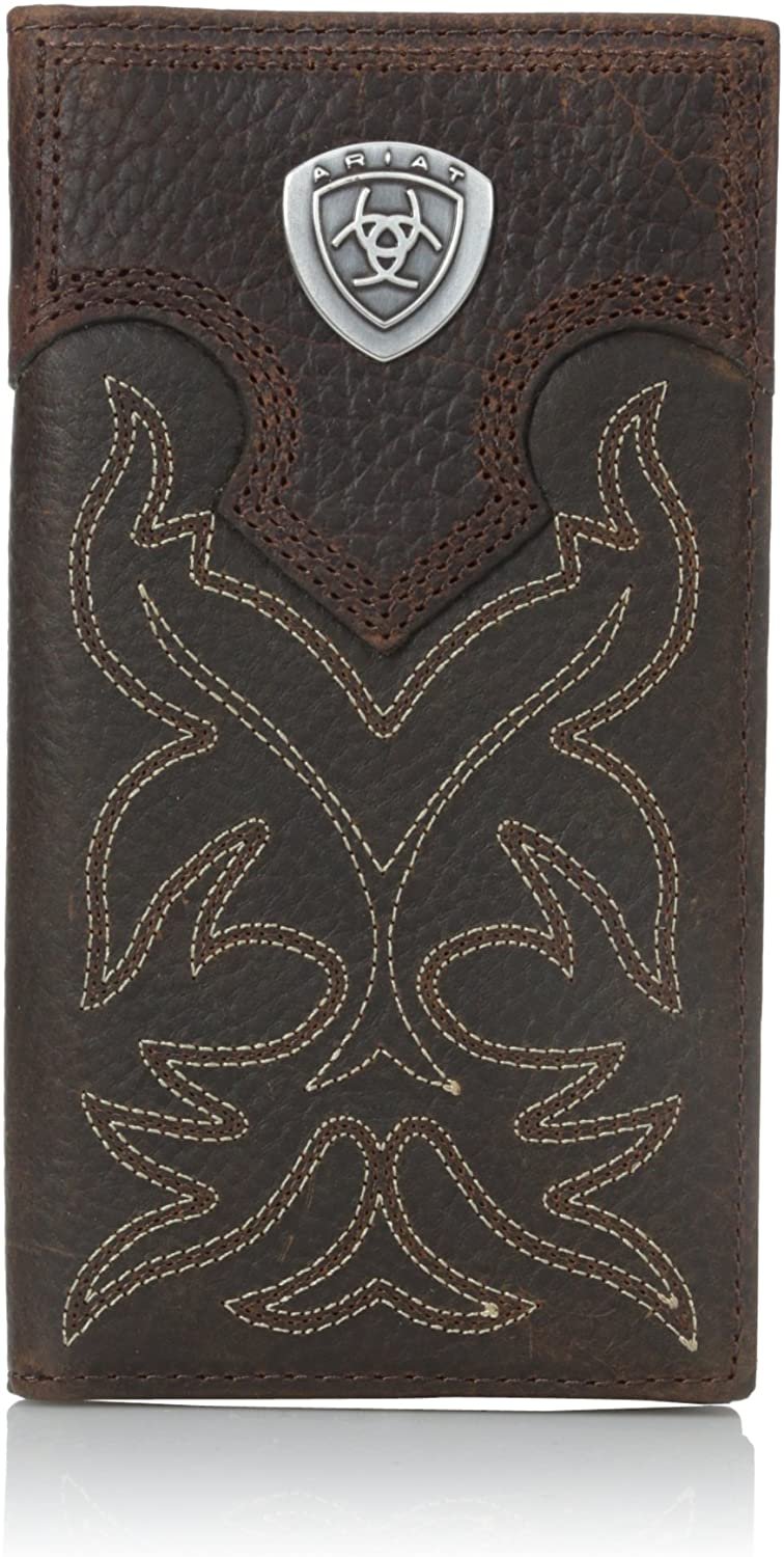 ARIAT Men's Boot-Embroidery Rodeo Tan Wallet --|-- 1019