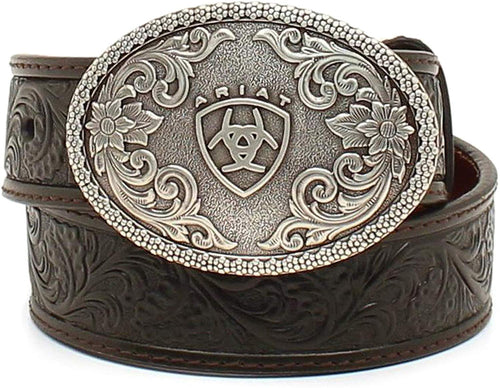 Ariat Boys Floral Buckle And Embossed Belt --|-- 1026