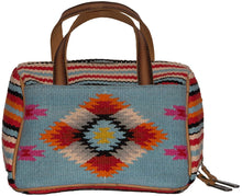 Load image into Gallery viewer, STS Ranchwear Saltillo Makeup Bag Light Blue/Orange/Pink One Size --|-- 865
