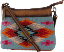 Load image into Gallery viewer, STS Ranchwear Saltillo Mini Crossbody Light Blue/Orange/Pink One Size --|-- 917
