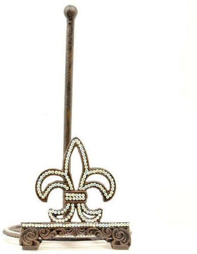 Western Moments Unisex Rhinestone Fleur-De-Lis Paper Towel Holder - 94496 --|-- 9959