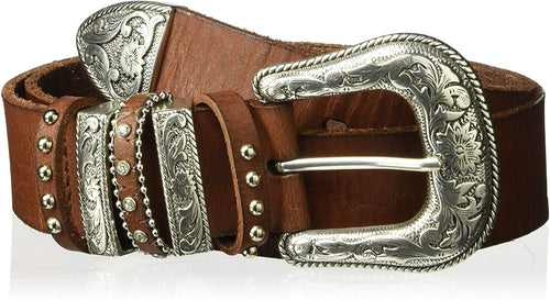 Nocona Belt Co. Women's Multi Keeper Buckle Set Belt, brown, Extra Large --|-- 1104