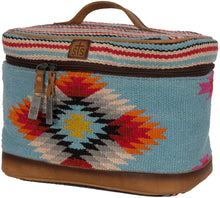 Load image into Gallery viewer, STS Ranchwear Saltillo Train Case Light Blue/Orange/Pink One Size --|-- 872

