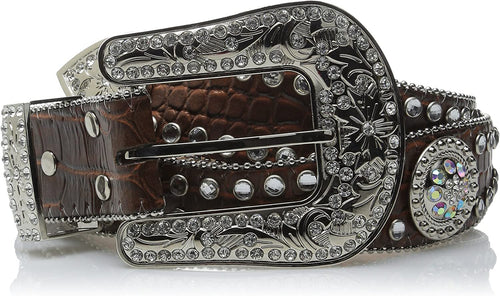 Blazin Roxx Women's Rhinestone Lined Concho Belt - N3512044 --|-- 5437