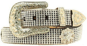 Nocona Belt Co. Women's Wide Rhinestone Mesh - N3490001 --|-- 9957