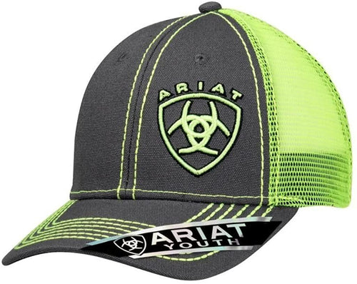 Ariat Brand Lime Green Signature Logo Youth Snapback Hat - 1514323 --|-- 19413