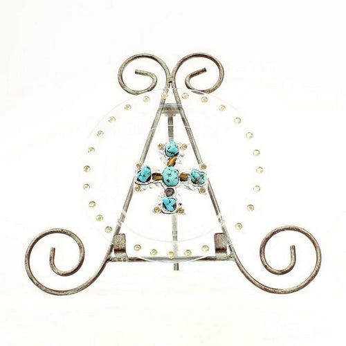Western Moments Maltese Cross Plate and Easel --|-- 18777