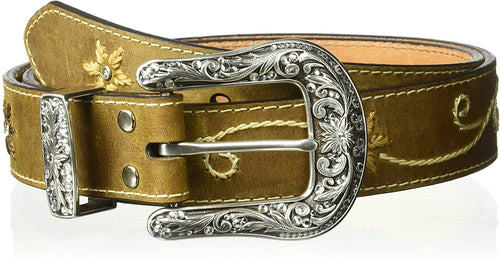 Nocona Belt Co. Women's Floral Embossed Belt --|-- 18765