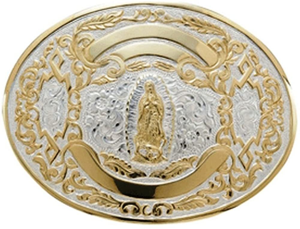 Crumrine Western Belt Buckle Wolf Howl Oval Tuff Gold Silver C08841 --|-- 19019