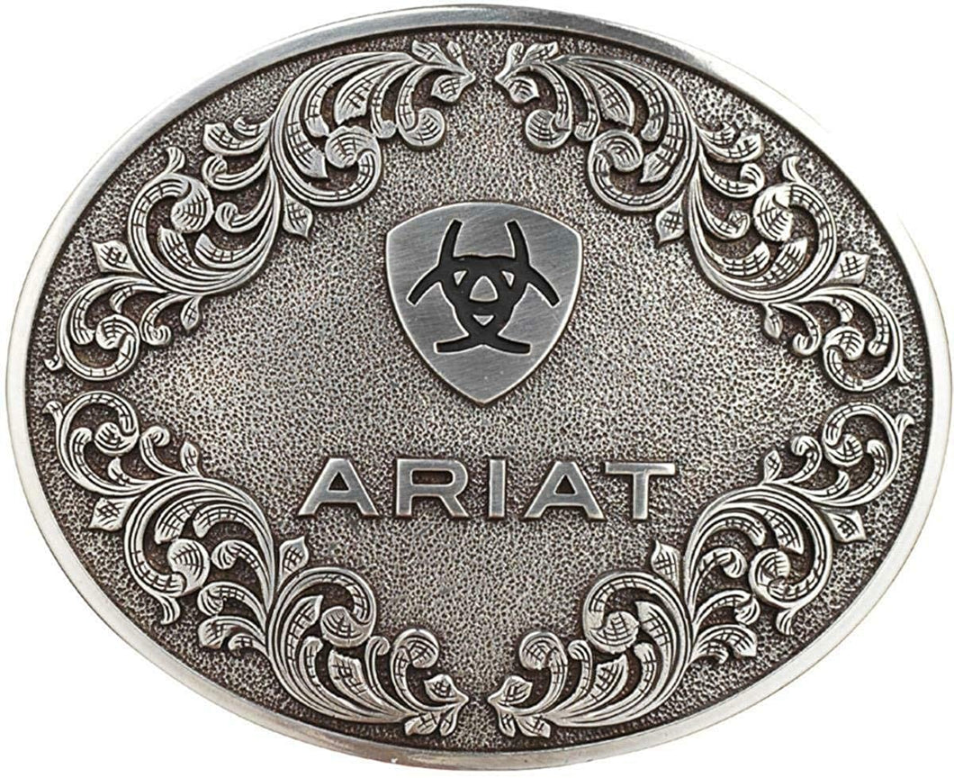 Ariat Mens Oval Floral Western Scroll Belt Buckle --|-- 19764