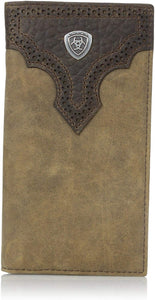 Ariat Ariat Shield Perforated Overlay Rodeo Wallet Wallet Medium Distressed Brown One Size --|-- 1062