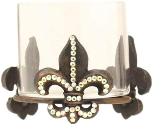 Western Moments Iron Fleur Candle Holder --|-- 17211