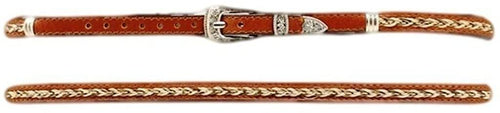 M&F Western 02748 Adult's 3/8-in Horsehair Leather Buckled Hatband One Size --|-- 19757