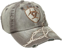 Load image into Gallery viewer, ARIAT Men&#39;s Distresed Barbed Wire Hat, Brown, One Size --|-- 1390
