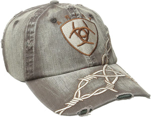 ARIAT Men's Distresed Barbed Wire Hat, Brown, One Size --|-- 1390