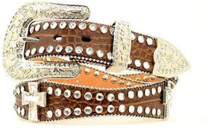 Blazin Roxx Western Belt Womens Scallop Crystals Espresso N3514602 --|-- 3503