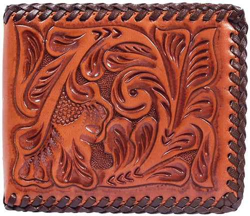 3D Natural Western Bifold Wallet --|-- 19818