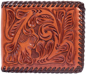 3D Natural Western Bifold Wallet --|-- 19818