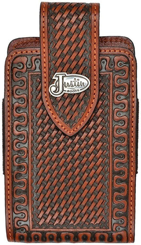 Justin Unisex Magnetic Leather Cell Phone Case Tan One Size --|-- 19878