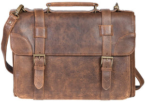 Scully 81st Aero Squadron Lambskin Satchel Brief --|-- 19058