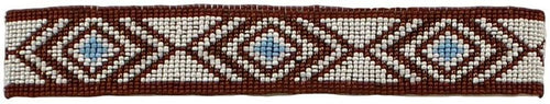 M&F Western Women's Beaded Diamond Headband Brown Headband One Size --|-- 18806