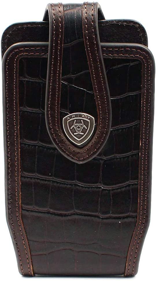 Ariat A0600302 Crocodile Print Cell Phone Case44; Brown - Medium --|-- 19522