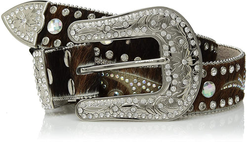 Nocona Belt Co. Women's Nocona Hair Lazer Bling Belt --|-- 16952